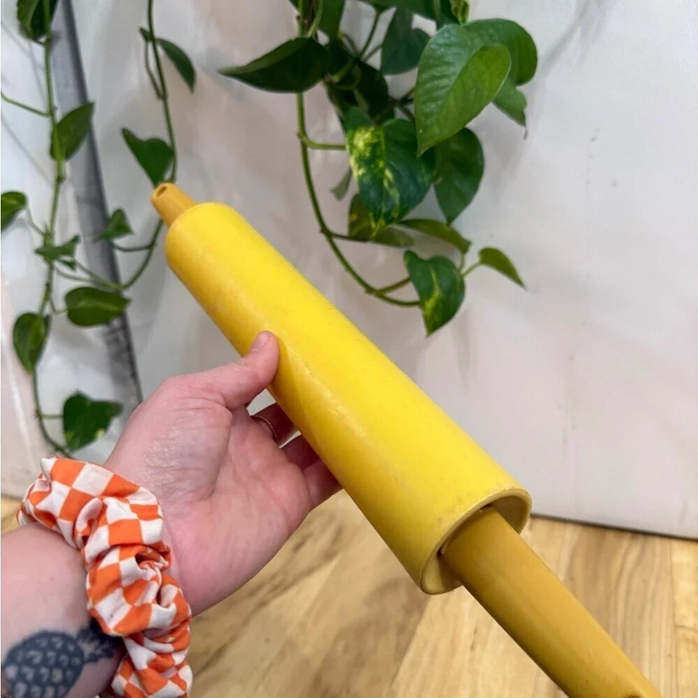 Vibrant Yellow Rolling Pin with Handles